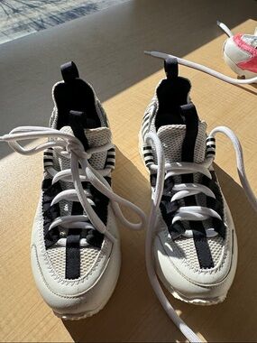 Pierre Hardy Trek White and Black Mesh & leather Sneakers